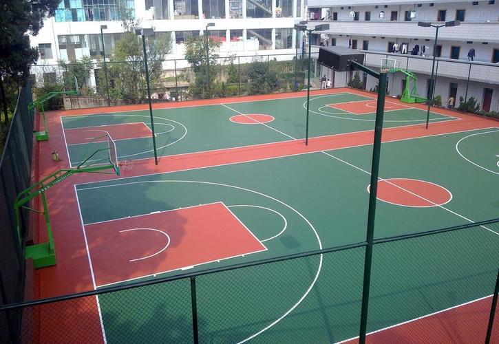 广东邦禾体育硅pu篮球场学校运动场材料厂家